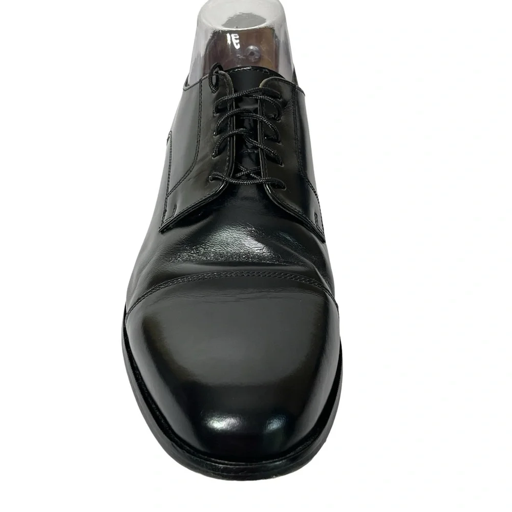 Florsheim Broxton‎ Cap Toe Men's 10.5 D Black Leather Dress Tie Shoes